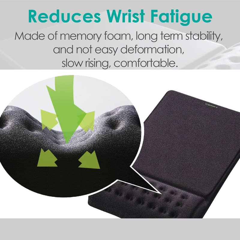 Comfy Mouse Pad with Memory Foam Wrist Rest Fatigue Reduction 3