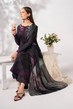 Premium Lawn with Silk Dupatta