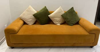 Yellow 3 Seater Sofa
