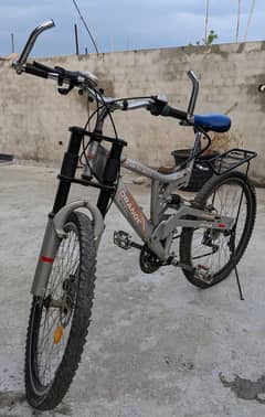 sports orange mountain bike