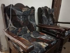 4 seater wooden sofa set