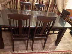 Dining table solid Wood also solid mirror