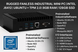 Rugged Fanless Industrial Embedded System | Intel Celeron J6412 11th G