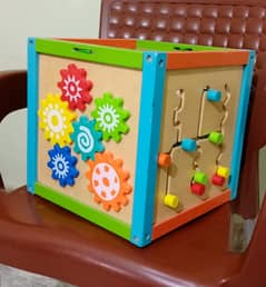 Imported Wooden Activity Cube For KIds
