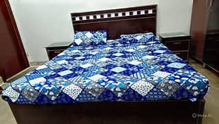 "Bed SET WITH 2 SIDETABLE WITHOUT MATTRESS for sale urgent''