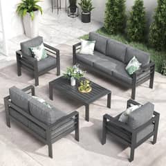Dark Grey Almunium Sofa Set For Garden Or Indoor