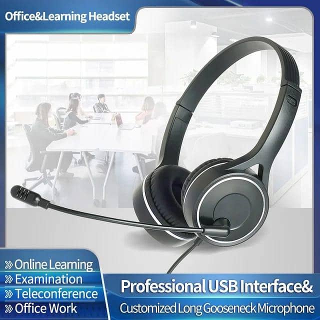 Calling center USB out class ultra noise cancelling headset headset 7