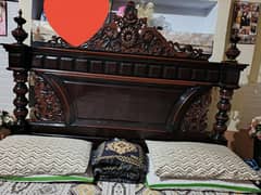 wooden bed chinioti set