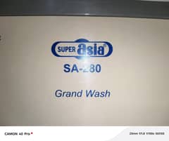 super Asia washing machine twin tub model number SA-280 GRAND WASH