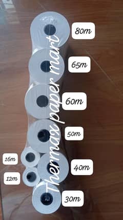 Thermal printer roll available all sizes