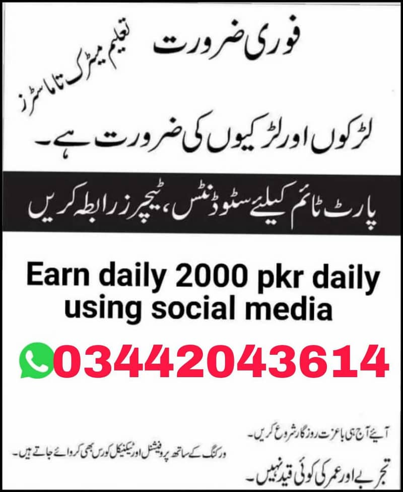 Online work / part time work/ data Entry work/Assignment 0