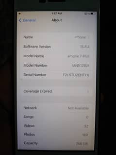 Iphone 7 plus pta 256gb