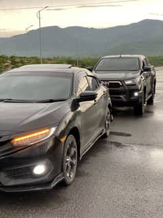 Honda civic 2019 model for rent on daily or weekly basis with driver