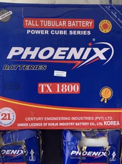 Phoenix TX-1800 12v 185Ah Tall tubular Battery Deep cycle power cube