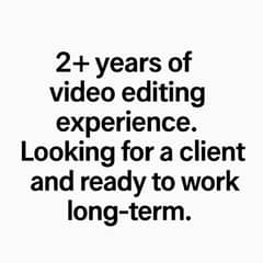 Creative Video Editor available for job