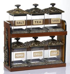 Package Includes: 6 x Spices Jar •  Capacity: 500 Ml