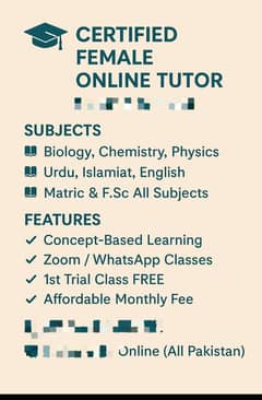  Female Tutor – All Subjects (Grade 1 to 12) | Home Tuition