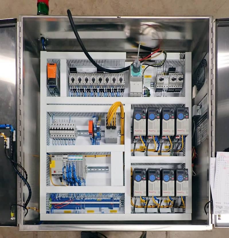 Custom Control Panels  upgrade– PLC, HMI, VFD Integration for Industry 3