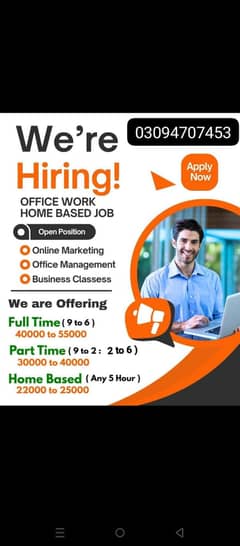 Full time,part time jobs available