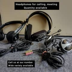 Logitech,A4tech,jabra, Plantronics-headphones with mic /CALLING,office