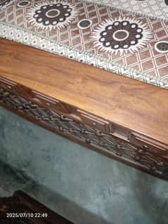 double bed sale with side table
