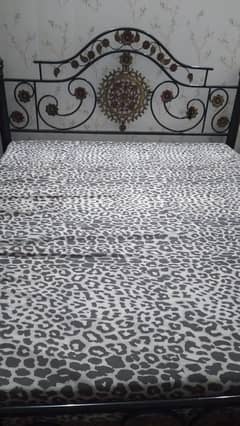 iron double bed