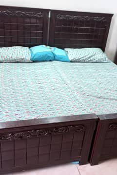single bed set with side tables