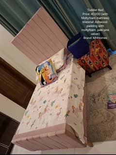 Kids Toddler Bed with Molty Foam Mattress