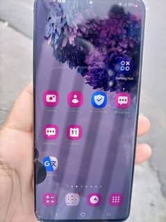 samsung s20ultra with damaged panel and back