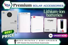 Solar Lithium Batteries | Itel Inverex Livoltek | Wholesale prices