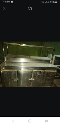 pizza table under chiller 8feet