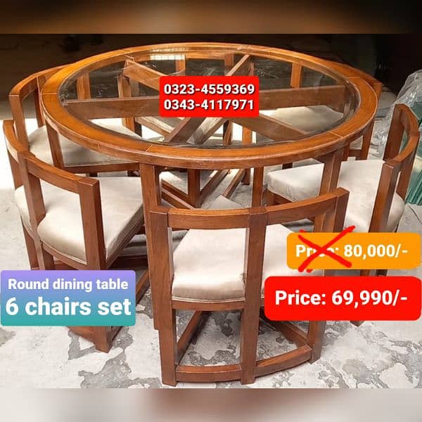 Dining table / Smart dining table / round table dining set / table 6