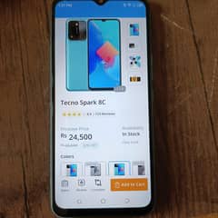 Tecno spark 8C 4+3 expandable/128 Gb with box