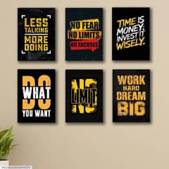 Stunning Multicolor Wall Art – 6 Pcs Beautiful Calligraphy Designs