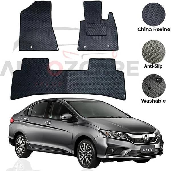 Honda City China Rexine Floor Mat 3PCS - Model 2022-2025