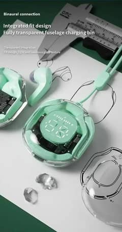 AIR 39 wireless transparent earbuds (cash on delivery only)