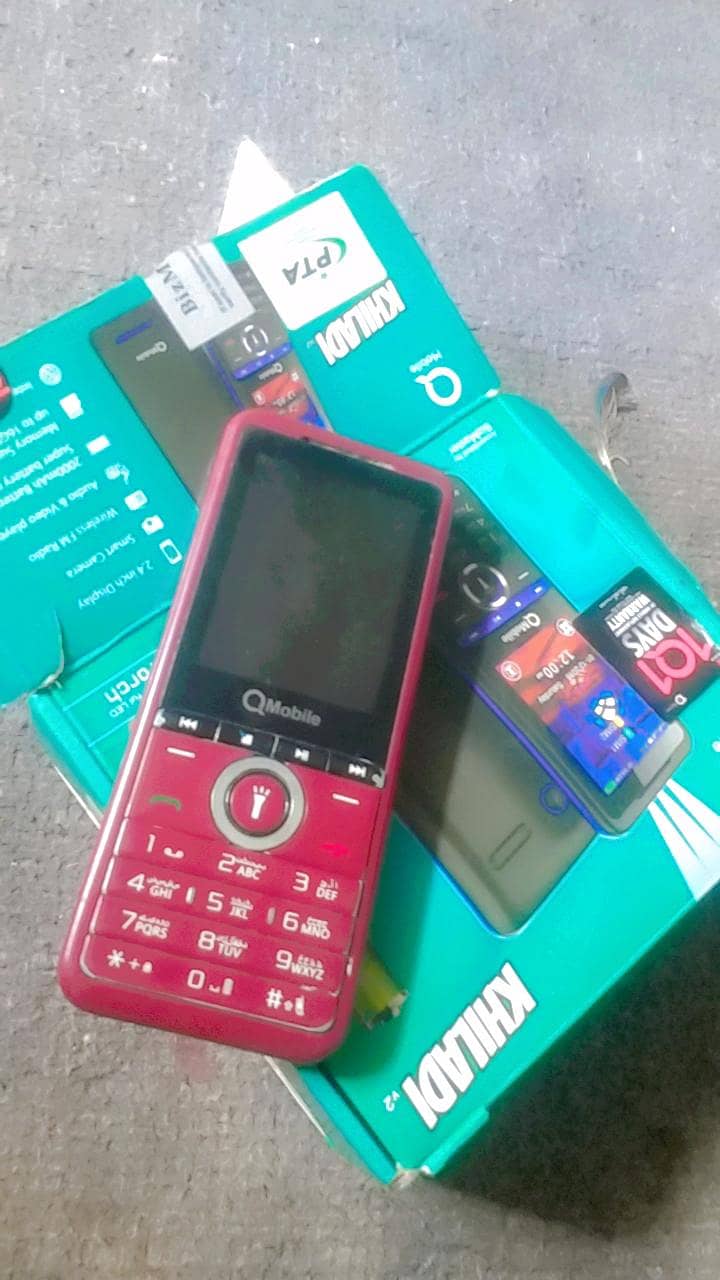 Qmobile khiladi buttons mobile with box for sale 2