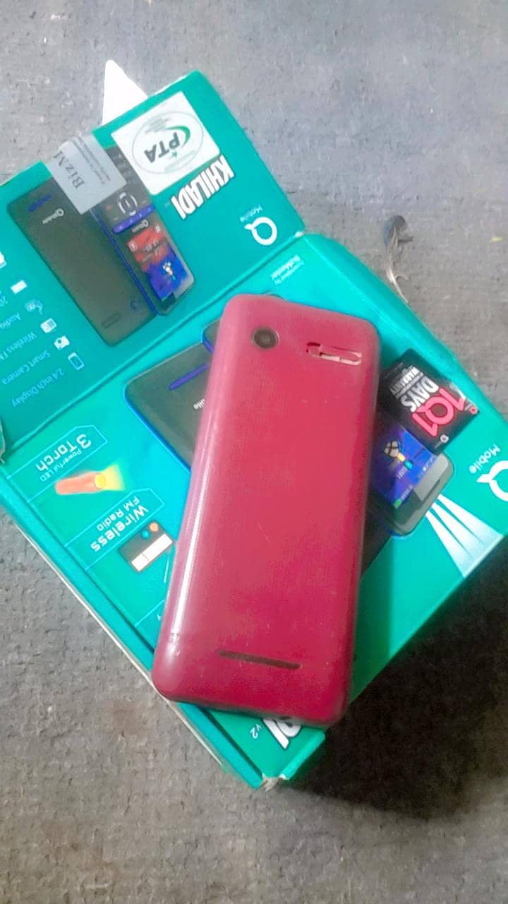 Qmobile khiladi buttons mobile with box for sale 3
