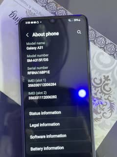 Sumsung A31 128gb pta approved