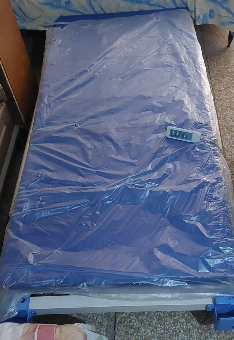 electronic patient bed with remote control and built in battery backup 7