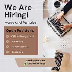 Jobs Available For Male And Female In Lahore