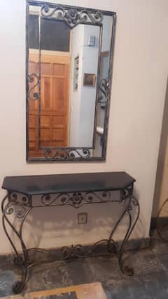 amazing quality home decor  console table with mirror pair