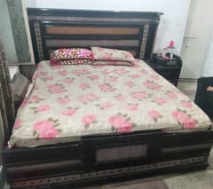 Pure Wood dble Bed,32000,with 2 sides tables,