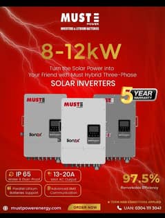 Must Lionex 10kw Three Phase Hybrid Inverter IP66