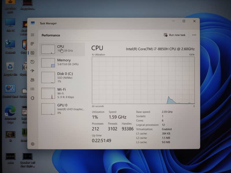 Dell Latitude 5591 (H Processors) Ci7 8850H (Developer machine) A plus 8