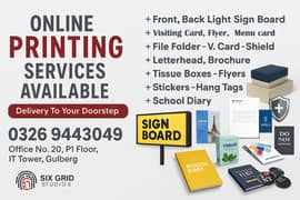 Printing Services– T Shirt | Visiting card Boxes, Stickers, Flyers