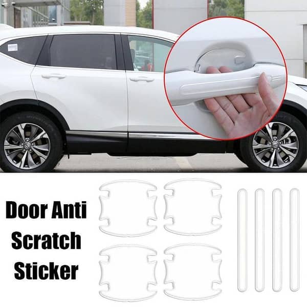 Transparent 8in1 Car Door Handle Bowl Protector Stickers - No Logo