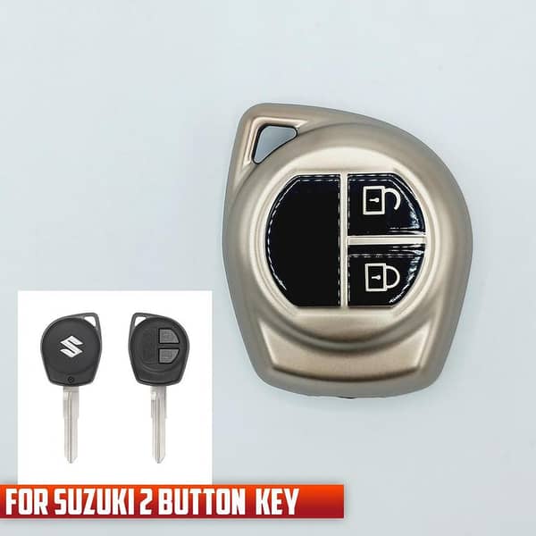 Suzuki TPU Key Cover for 2-Button Remote - GUN Metallic Design