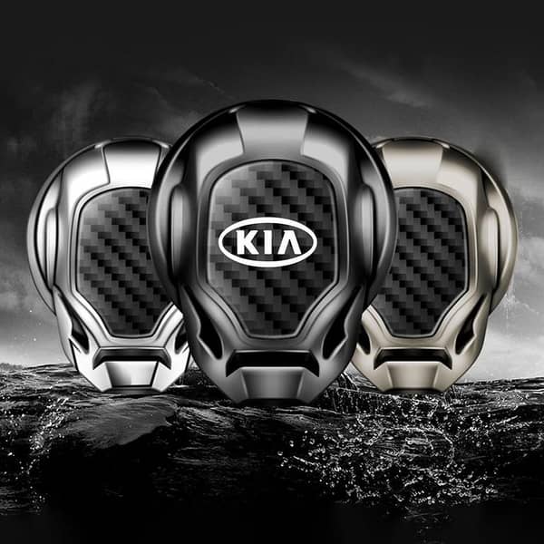 Kia Logo Carbon Fiber Push Start Stop Button Cover