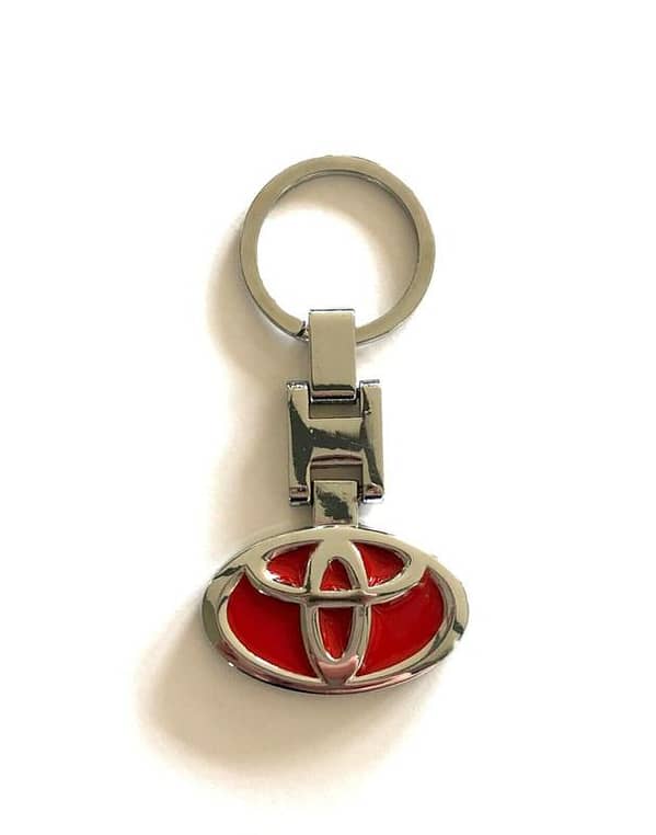 Toyota 3D Metal Keychain in Red Color